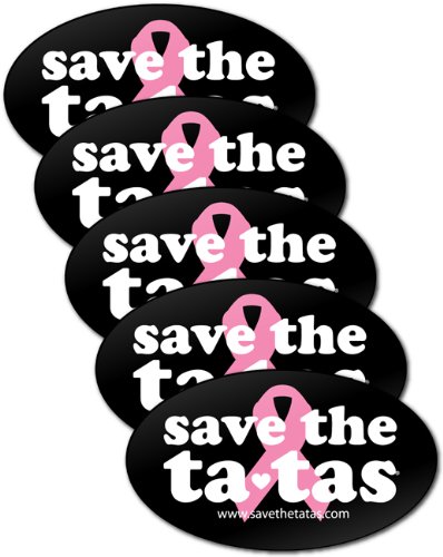 save the ta-tas Bumper Magnet - Black - 5 Pack