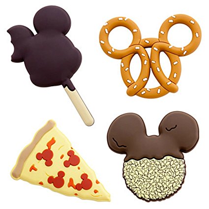 Disney Parks 4 Disney Food Magnets Pizza, Mickey Ice-Cream, Cookie, & Pretzel