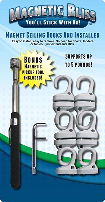 Magnetic Bliss Magnet Ceiling Hooks & Installer Kit