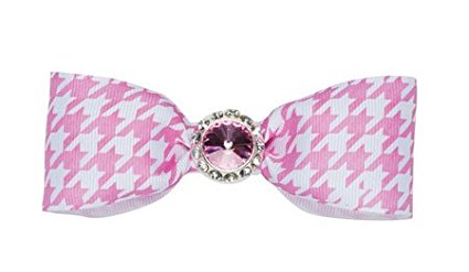 Locker Lookz 2012 Collection! Bow & Jeweled Key Magnet (Pink Houndstooth)