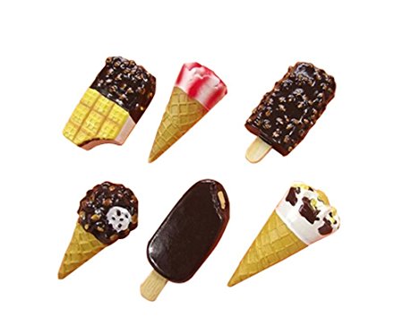 Creative Ice Cream Fridge Magnet Resin Refrigerator Magnets Set (6 pcs)