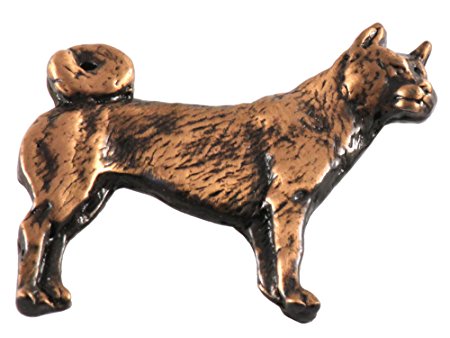 Creative Pewter Designs, Pewter Full Body Akita Refrigerator Magnet, Copper Plated, DC304FM