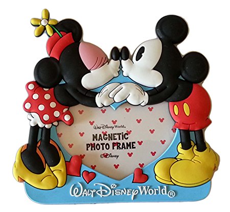 Disney Parks Soft Touch Magnetic Picture Frame - Mickey & Minnie Kiss