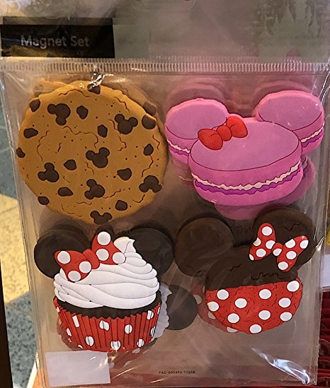 Disney Parks Minnie Mouse Bakery Vinyl Refrigerator Magnet Set of 4 Magnets