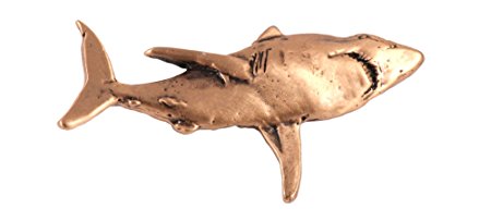 Creative Pewter Designs, Pewter Mako Shark Refrigerator Magnet, Copper Plated, SC114M