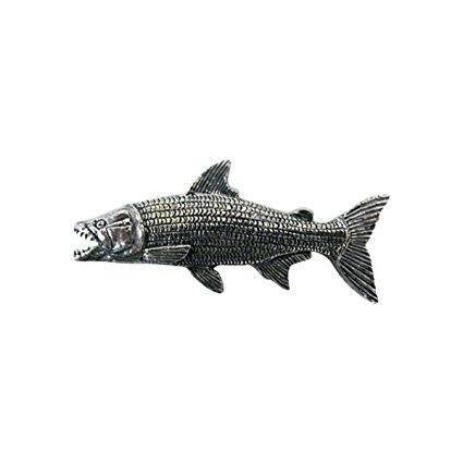 Creative Pewter Designs, Pewter Tigerfish Premium Refrigerator Magnet, Antiqued Finish, F099PRM