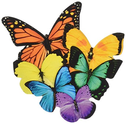 Paper House Productions M-0494E Die Cut Refrigerator Magnet, Butterflies (6-Pack)