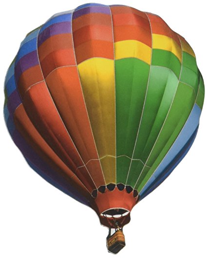 Paper House Productions M-0400E Die Cut Refrigerator Magnet, Hot Air Balloon (6-Pack)