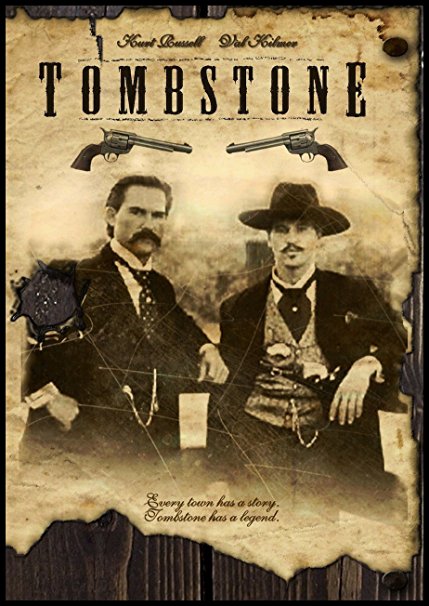 Tombstone Fridge Magnet Val Kilmer and Kurt Russell Movie Poster Canvas Print 6 x 8