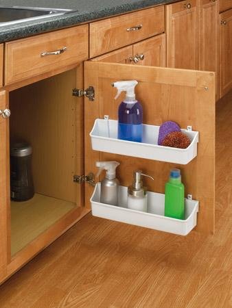 Rev-A-Shelf 6232-14-11-52 Door Storage (2) Shelf Set with Screw-In Clips - Polymer-White