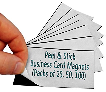 Marketing Holders 75 Adhesive Peel & Stick Magnetic Business Card Magnets