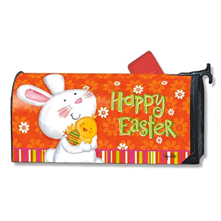 Bunny Love Easter Oversized/Large Magnetic Mailbox Cover MailWraps Magnet Works