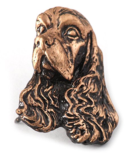 Creative Pewter Designs, Pewter American Cocker Spaniel Refrigerator Magnet, Copper Plated, DC008M